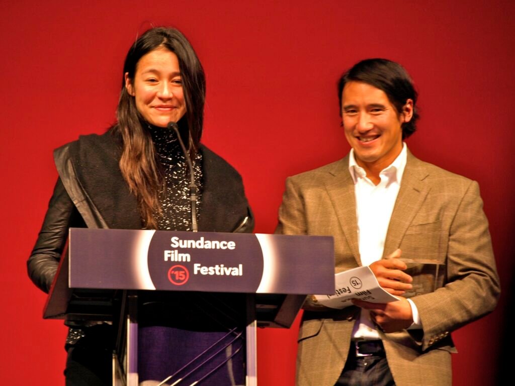 Jimmy Chin et E. Chai Vasarhelyi au festival de Sundance en 2015