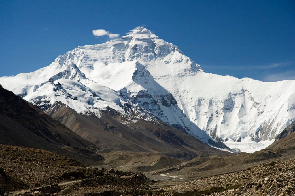 Face nord de l'Everest depuis le Tibet