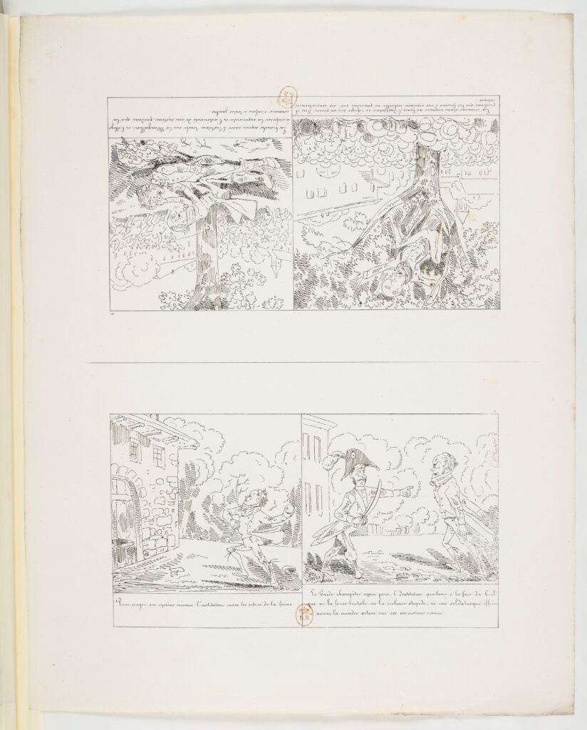 Planche de l'Histoire de M. Crépin par Rodolphe Töpffer, 1837