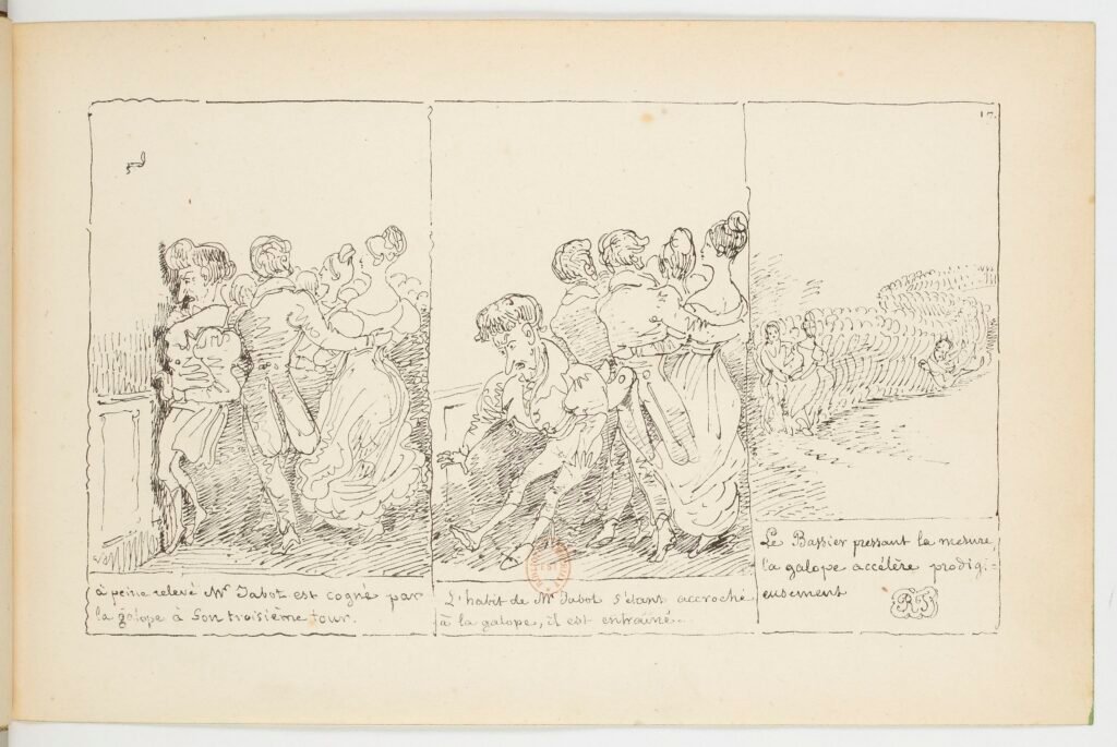 Planche de l'Histoire de M. Jabot par Rodolphe Töpffer, 1833