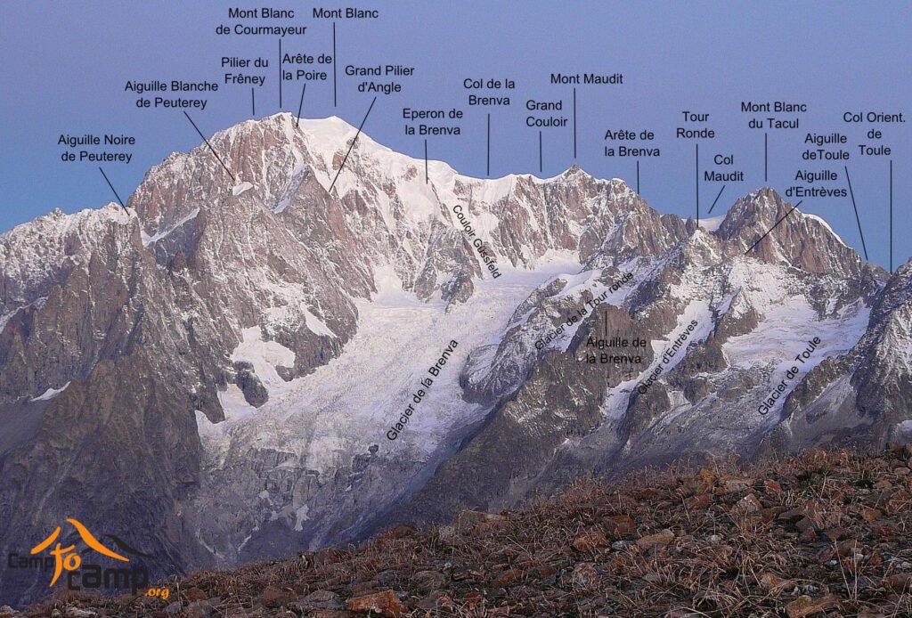 Le Mont-Blanc, versant sud-est