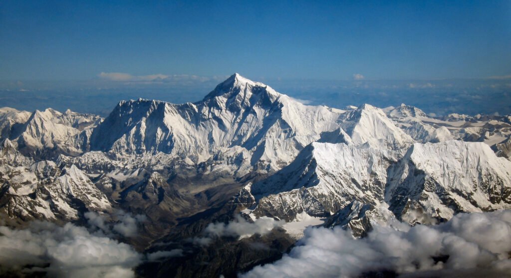 Vue aérienne du mont Everest