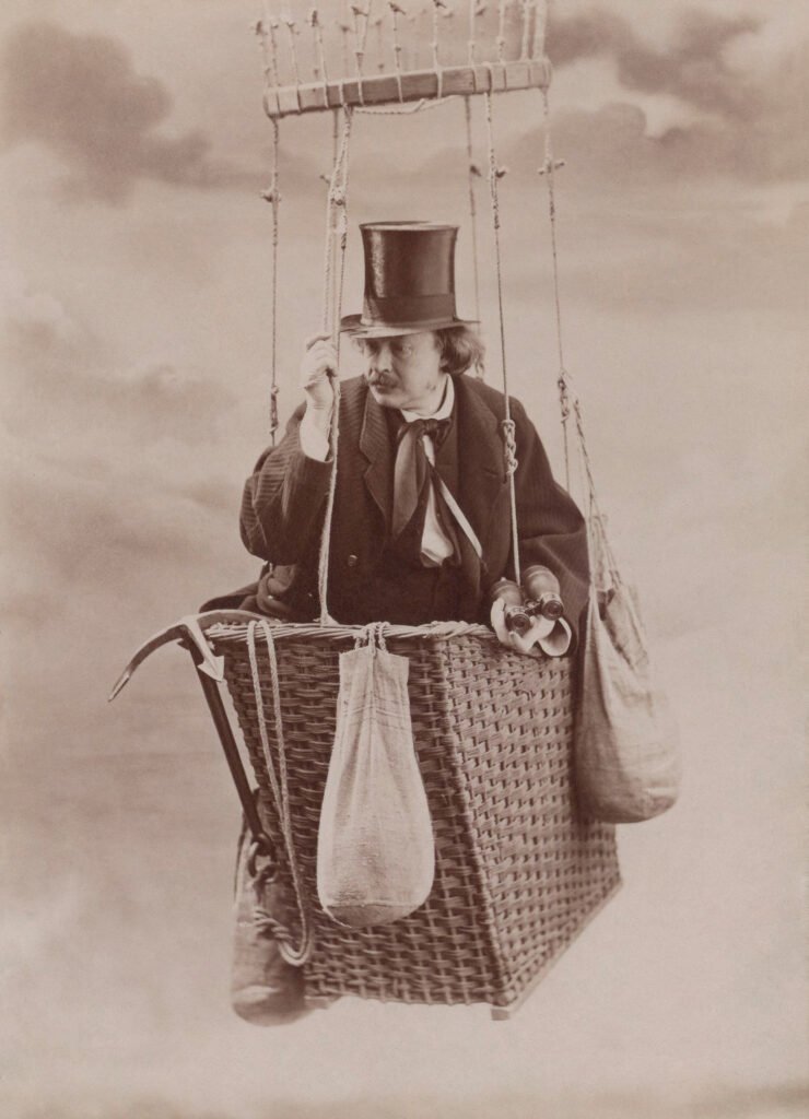 Autoportrait de Nadar dans la nacelle d'un ballon